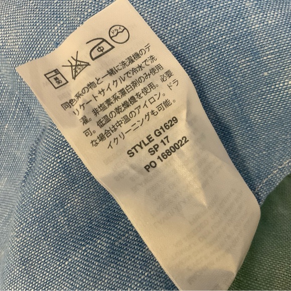 J. Crew Men’s 100% Linen Multicolor Patchwork Button Down Shirt. Size Large. - Picture 7 of 8